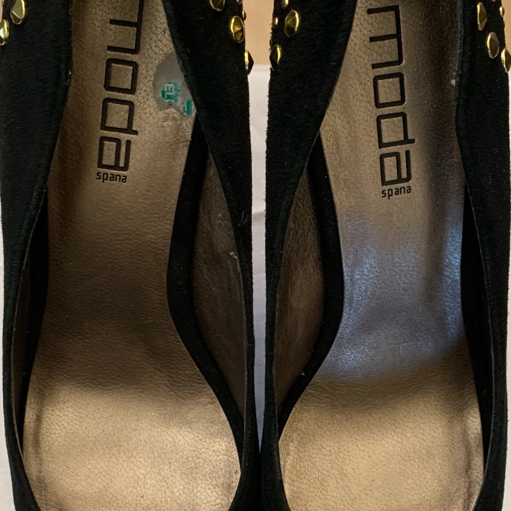 Pump black and gold for wedding, work or evening event
